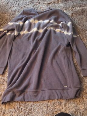 Marc New York Gray V-Neck Sweater Dress with White Accent